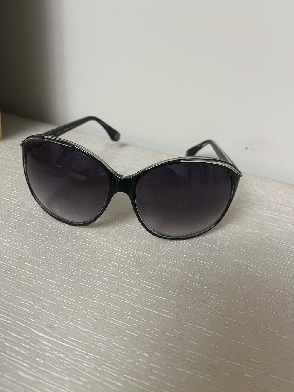 Michael Kors La Palma Black Oversized Gradient Sunglasses